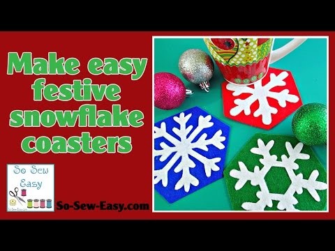 How to sew Snowflake coasters