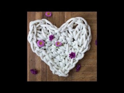 I made a GIGANTIC crochet HEART for Valentine's Day to give my followers!!