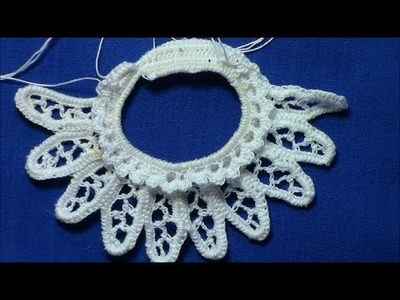Irish Crochet Lace, a deep border design, floret, part 4