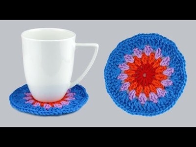Moc mieng lot ly  How to crochet a coaster