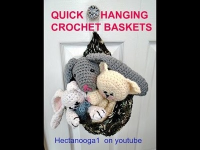 Quick tip, How to make hanging crochet baskets from hats