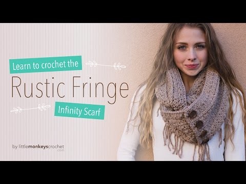 Rustic Fringe Infinity Scarf Crochet Tutorial