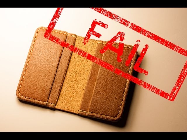 4 pocket card holder fail or "how to waste some leather"