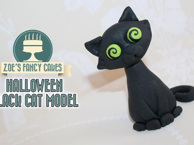 Black cat model : How to make a black cat cake topper