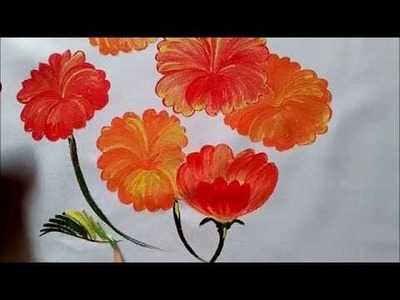 Fabric Painting- how to paint flowers
