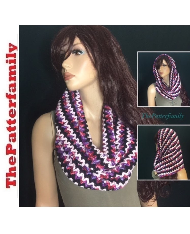 How to Crochet a Cowl. Neckwarmer. Loop Scarf Pattern #49│by ThePatterfamily