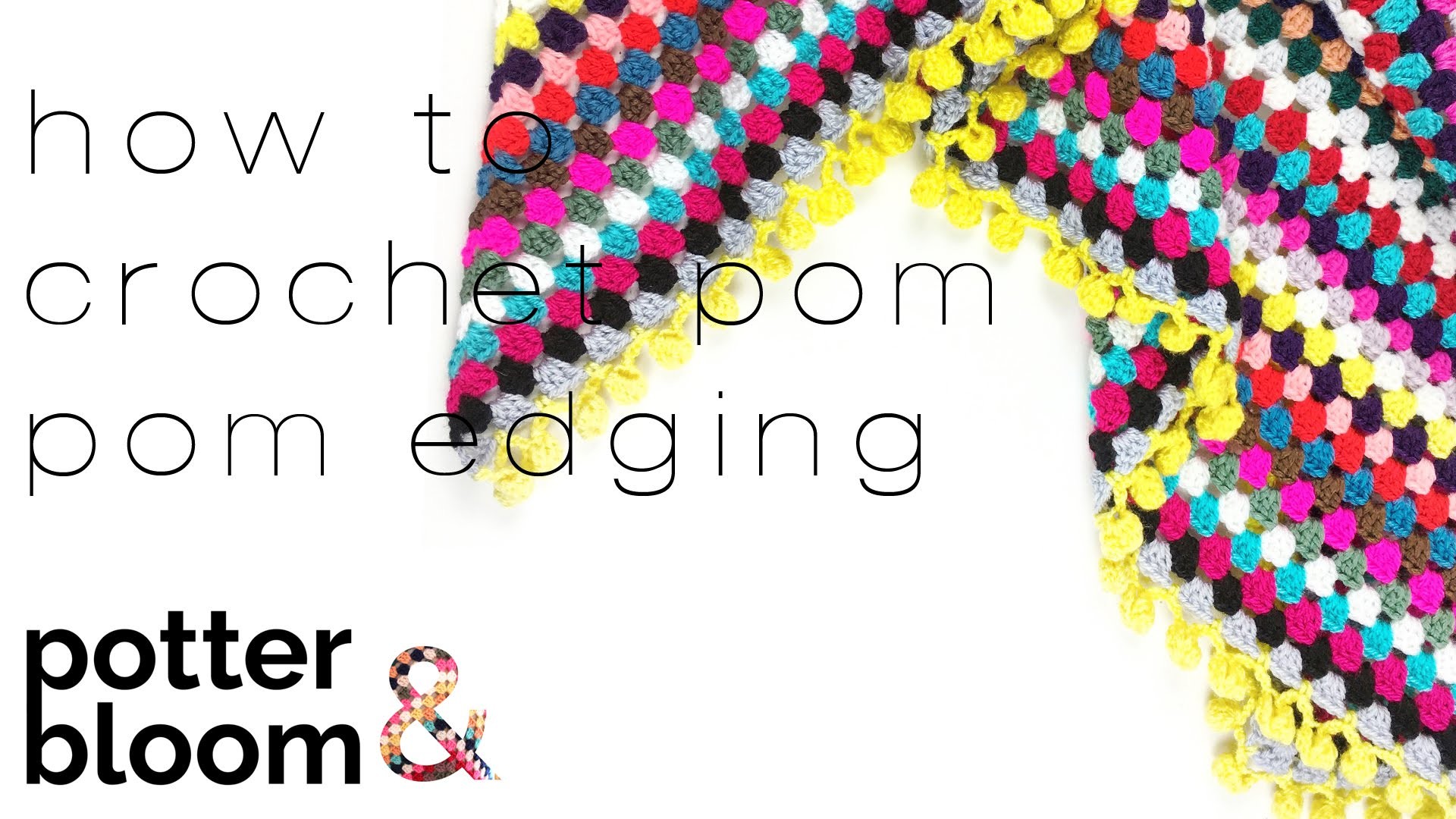 How To Crochet Pom Pom Bobble Edging 