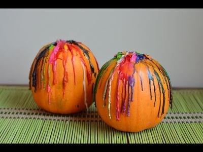 How to Decorate a Pumpkin with Melted Crayons