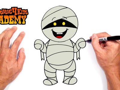 How to Draw a Halloween Mummy- Art for Beginners