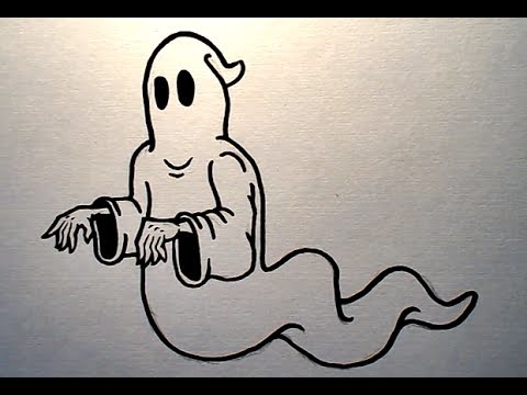 How to draw a simple Ghost (Easy)