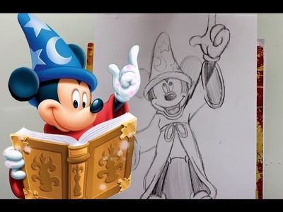 How to Draw SORCERER MICKEY MOUSE - @dramaticparrot