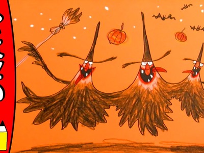How To Draw Witches | Halloween Ideas For Kids | Øistein Kristiansen