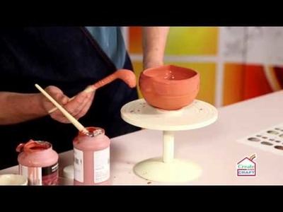 How to Glaze a Biscuit Fired Small Pot Part 3 | Craft Academy