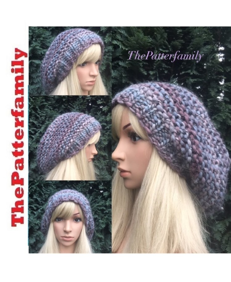 How To Knit a Slouchy Hat Pattern #36│by ThePatterfamily