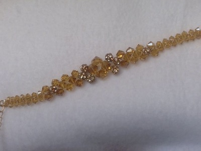 How to make a Bicone CRYSTAL BEAD BRACELET