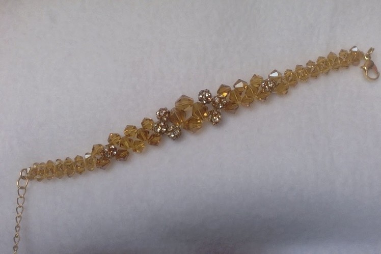 How to make a Bicone CRYSTAL BEAD BRACELET