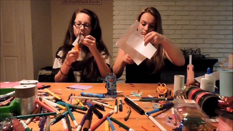 How to Make a Coqui Frog Craft with Monica and Lexi