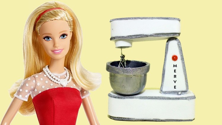 How to make a Doll Tilt-Head Stand Mixer - easy doll crafts