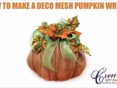 How to make a door size Deco Mesh Pumpkin