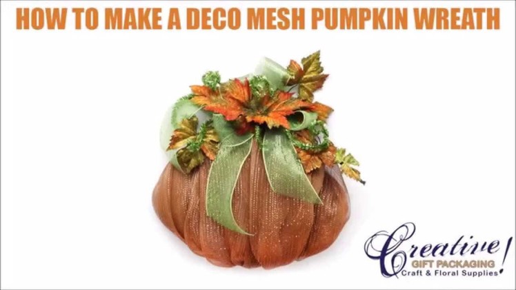How to make a door size Deco Mesh Pumpkin