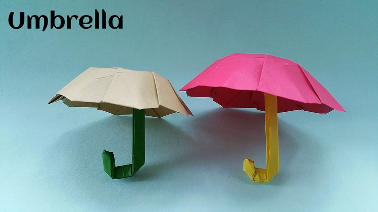How to make a Paper - Cute little colorful 'Umbrella ☔ ' - Origami tutorial