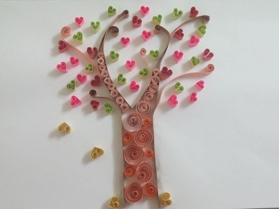 How To Make A Quilling Love Tree Picture - Simple and Beautiful