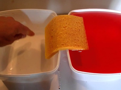 How to Make a Sponge Syphon. Siphon - Simple Science Experiment - Easy - Everyday Items