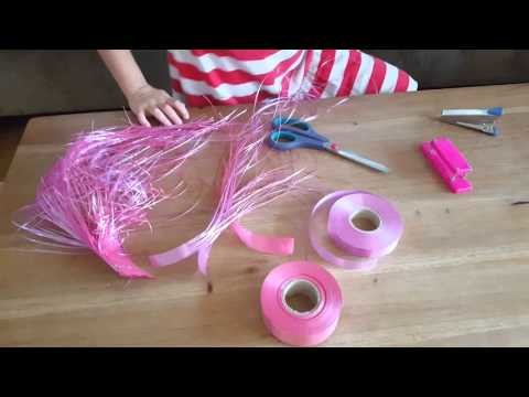 How to make colorful shredded ribbons