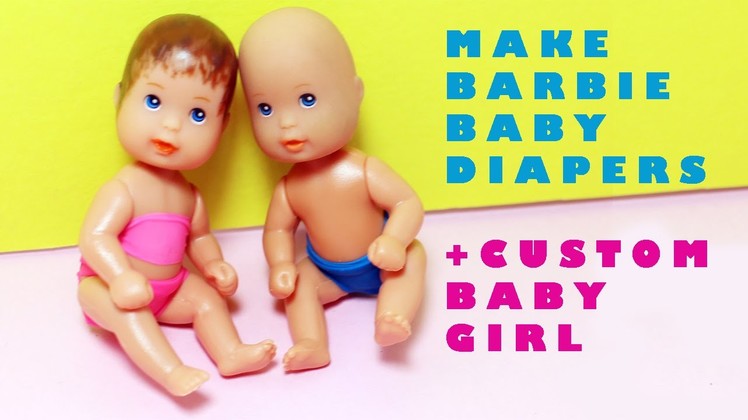 How to Make Diapers for your Barbie's baby - Super Easy Doll Crafts