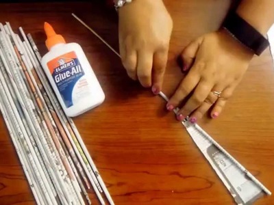 How to make Easy rolled newspaper tube or sticks