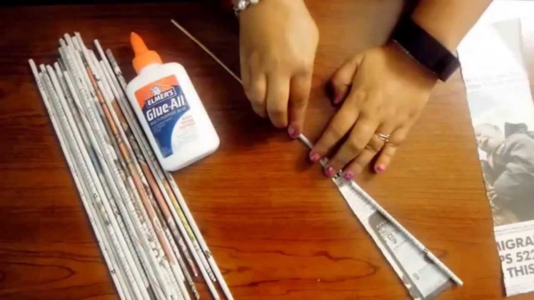 How to make Easy rolled newspaper tube or sticks
