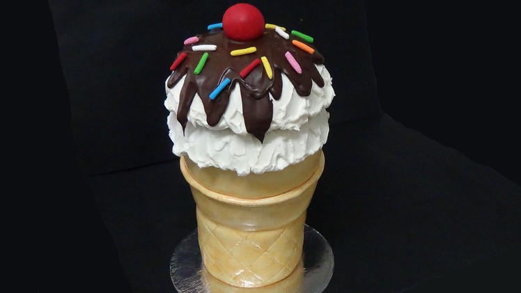 How to make giant ice cream cone cake