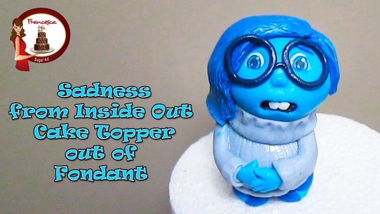 How to make Sadness from "Inside Out" Disney out of fondant Cake Topper