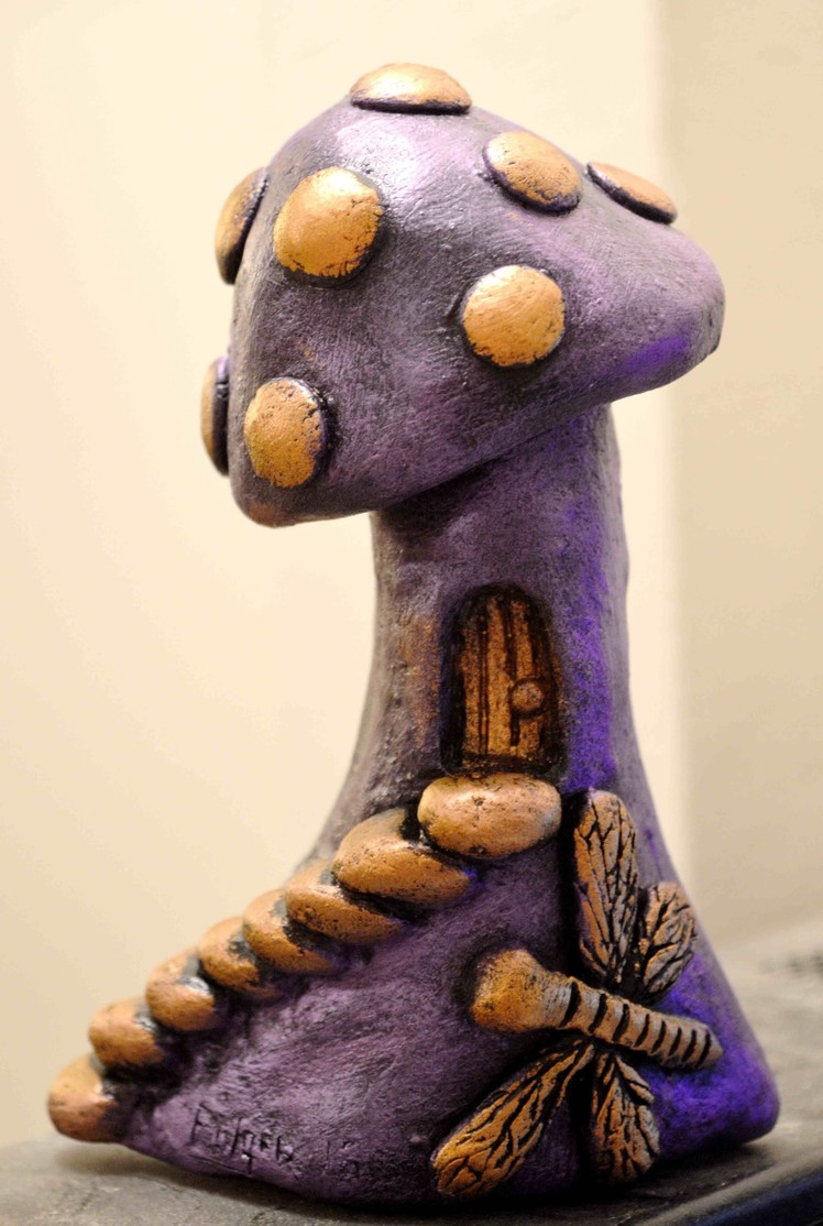How To Sculpt A Fairy Mushroom House In Clay