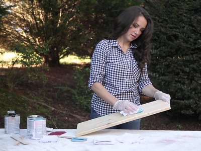 Learn how to create a whitewash look with Varathane stain with tips from Katie Bower