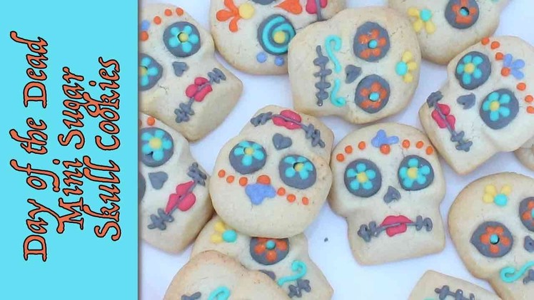 Mini Day of the Dead Sugar Skulls - How to make Halloween cookie treats