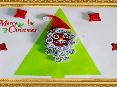 Paper quilling: How to make Santa figure with quilling strips for cristmas 2015