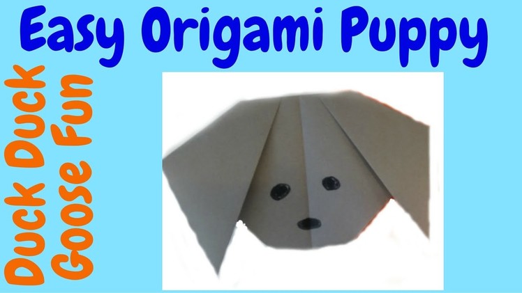 Easy Origami Tutorial: How to Make an Easy Origami Puppy