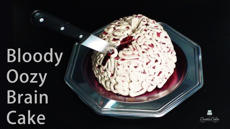 Halloween Bloody Oozy Brain Cake | How to make from Creative Cakes by Sharon
