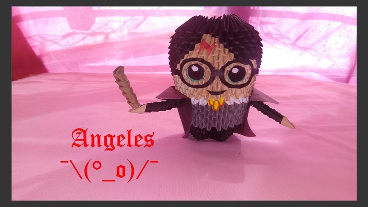 Harry Potter Tutorial Origami 3D (2 nda. parte). How to make Harry Potter Origami 3D