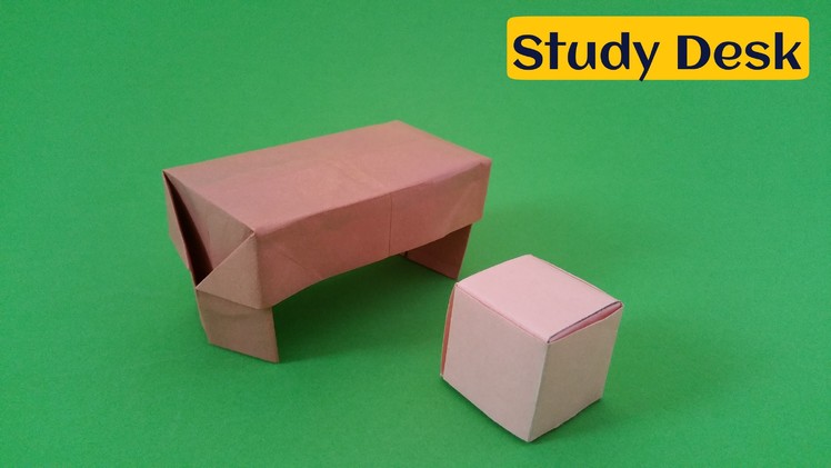How to do a easy Paper "Study Desk" - Origami Tutorial