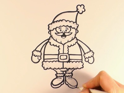 How to Draw a Cartoon Santa Claus