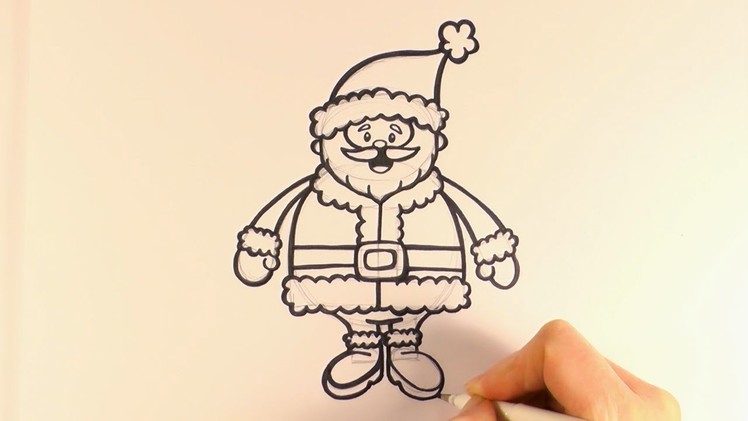 How to Draw a Cartoon Santa Claus