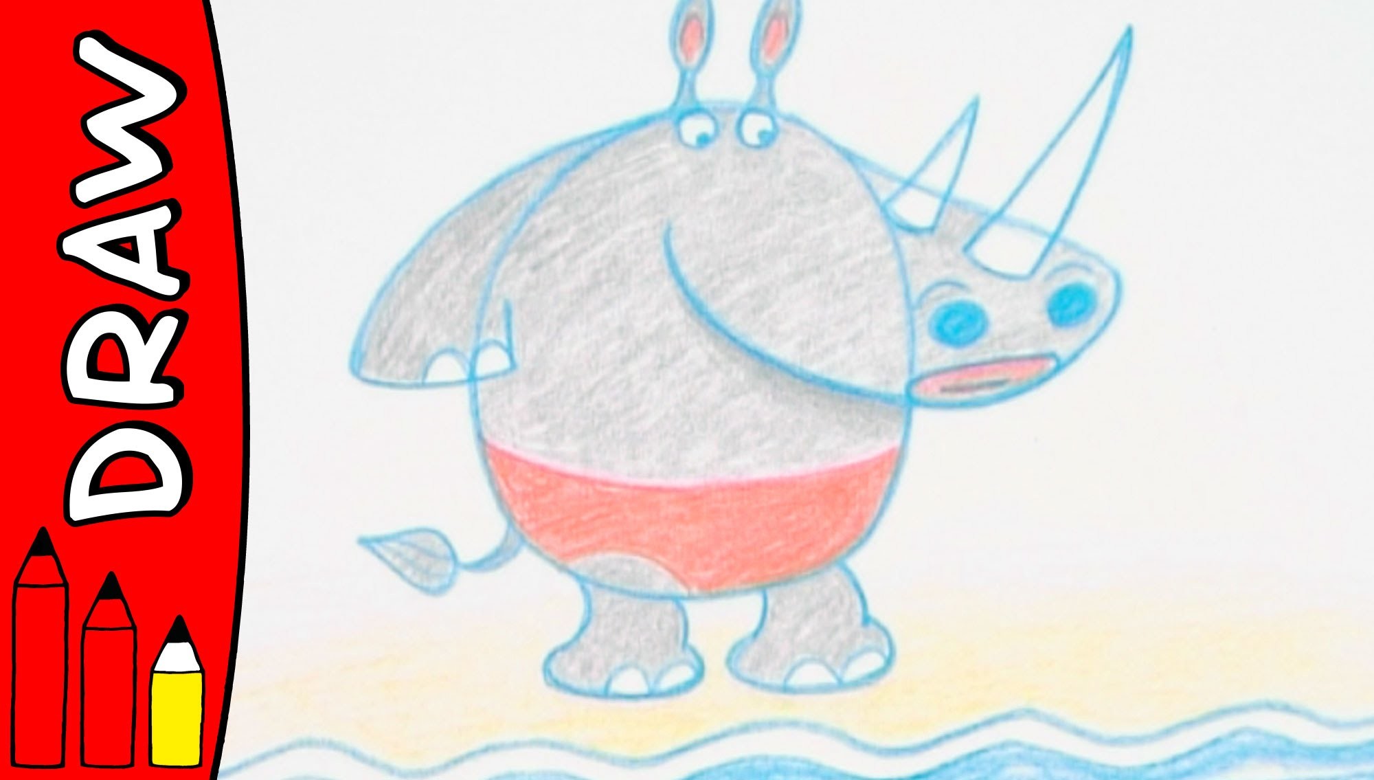 How To Draw A Rhino | Art Ideas For Kids | Øistein Kristiansen