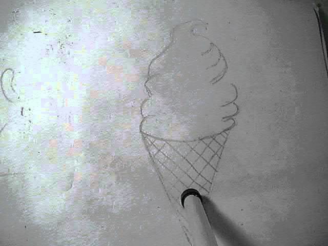How to draw an ice cream cone