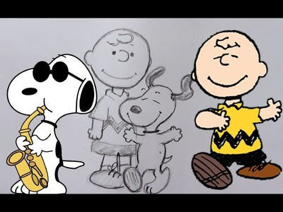 How to Draw CHARLIE BROWN AND SNOOPY - @dramaticparrot
