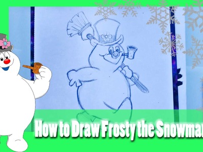 How to Draw FROSTY THE SNOWMAN (a Christmas Doodle tutorial) - @dramaticparrot