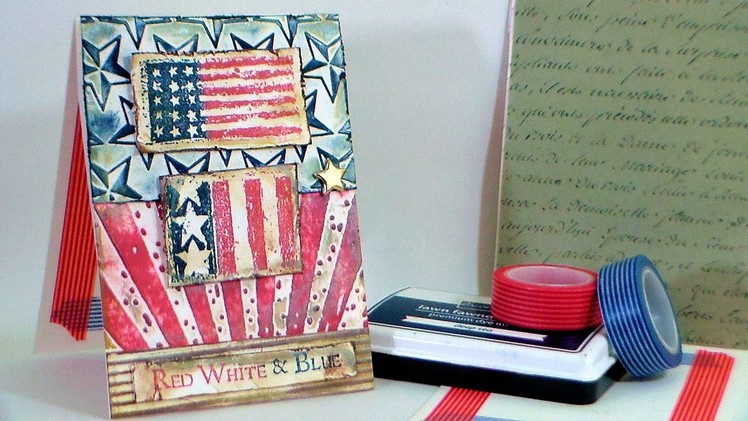 How To Dry-Emboss.STAMP SCHOOL. USA Card!