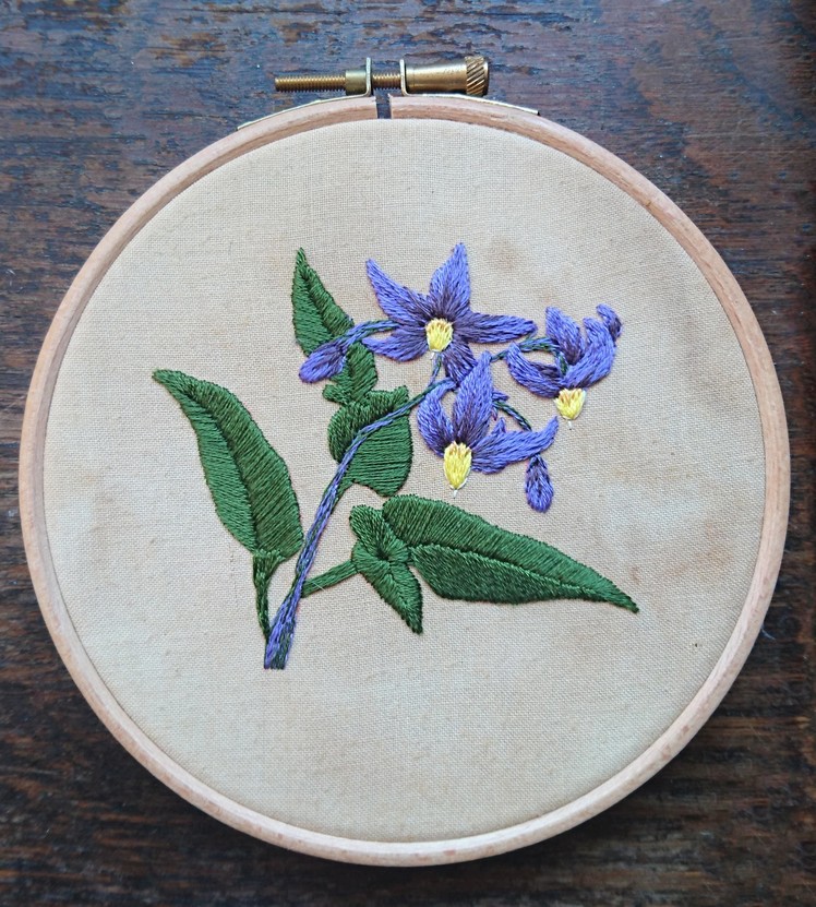 How to Embroider a Flower Nightshade by Craft Jitsu