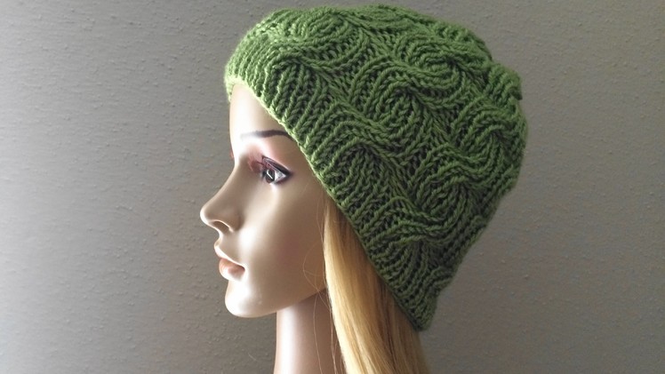 How To Knit A Ribbed Cable Hat, Lilu's Knitting Corner Video # 27